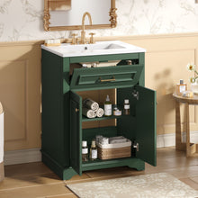 Load image into Gallery viewer, Bathroom Vanity With Integrated Sink, 2 Door Cabinet With Tip Out Drawer, Rectangular Design
