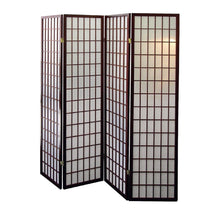 Load image into Gallery viewer, Folding Four Panel Screen Room Divider (469140) - Brown
