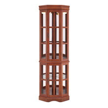 Load image into Gallery viewer, Corner Curio Cabinet With 5 Shelves And Lighting System (E26 Light Bulb Not Included)
