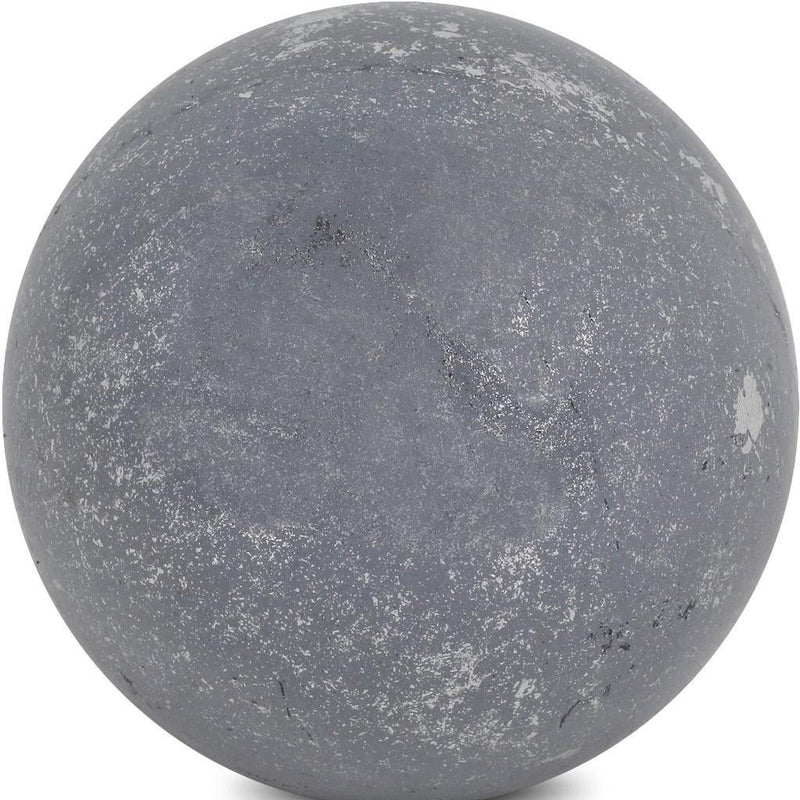 Mache Hand Painted Orb Decorative Orb - Silver