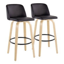Load image into Gallery viewer, Toriano - Contemporary Fixed Height Barstool Swivel And Round Footrest (Set of 2)
