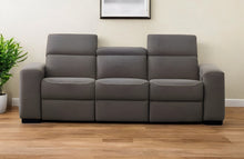 Load image into Gallery viewer, Reclining Sofa With Black Legs - Brown
