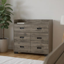 Load image into Gallery viewer, Five Drawer Dresser - Dark Brown

