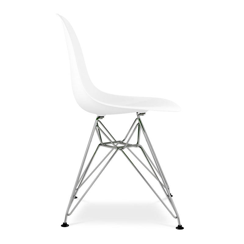 Steel Dining Side Chair - White