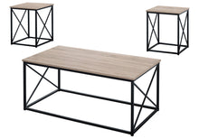 Load image into Gallery viewer, Metal Coffee Table (Set of 3) - Beige And Black
