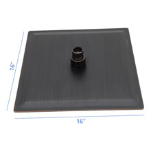 Load image into Gallery viewer, 16" Square Rainfall Shower Head Fixed Wall Mount With Full Body Coverage &amp; Self Cleaning Silicone Nozzles
