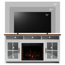 Load image into Gallery viewer, Fireplace TV Stand Console &amp; Fixed Shelves
