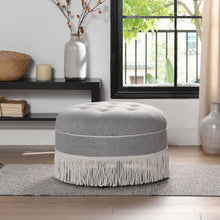 Load image into Gallery viewer, Yolanda - Round Upholstered Accent Ottoman
