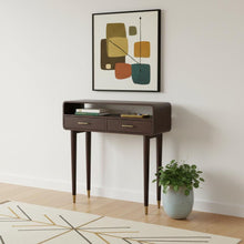 Load image into Gallery viewer, Solid Wood Solid Console Table With Shelf With Two Drawers (719158) - Brown
