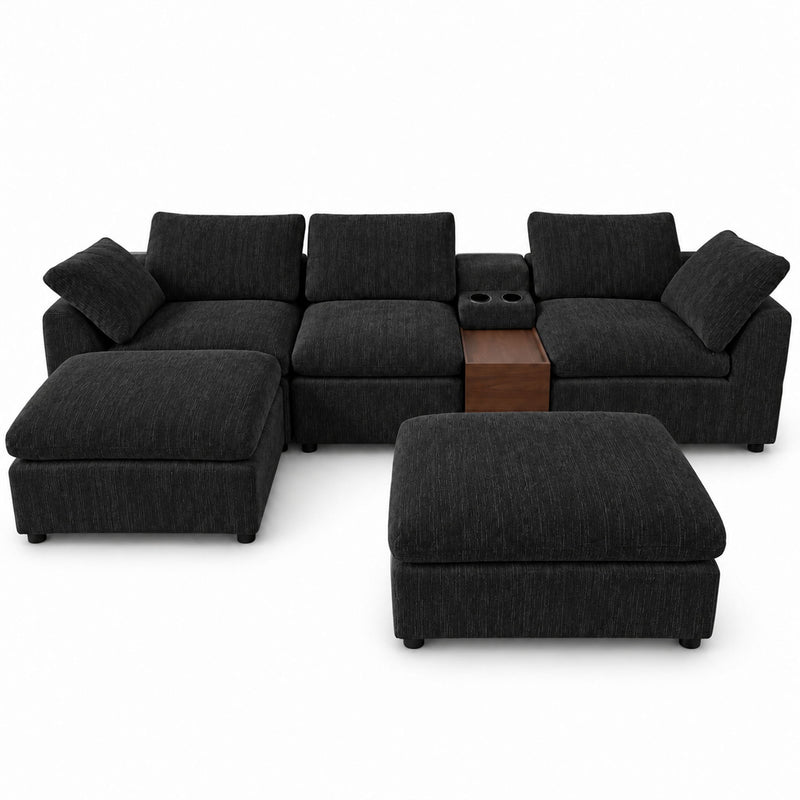 Modular Cloud Couch With Storage Console