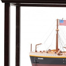 Load image into Gallery viewer, Hand Painted 1912 RMS Titanic Large Display Case Model Boat - Black / Red
