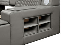 Load image into Gallery viewer, Zoya Smart Multifunctional Queen Size Bed Made with Wood in Gray
