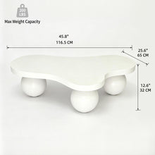 Load image into Gallery viewer, Cloud Shaped Coffee Table With 3 Ball Legs For Living Room
