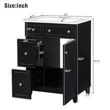 Load image into Gallery viewer, Transitional Style Bathroom Vanity Cabinet With Ceramic Sink
