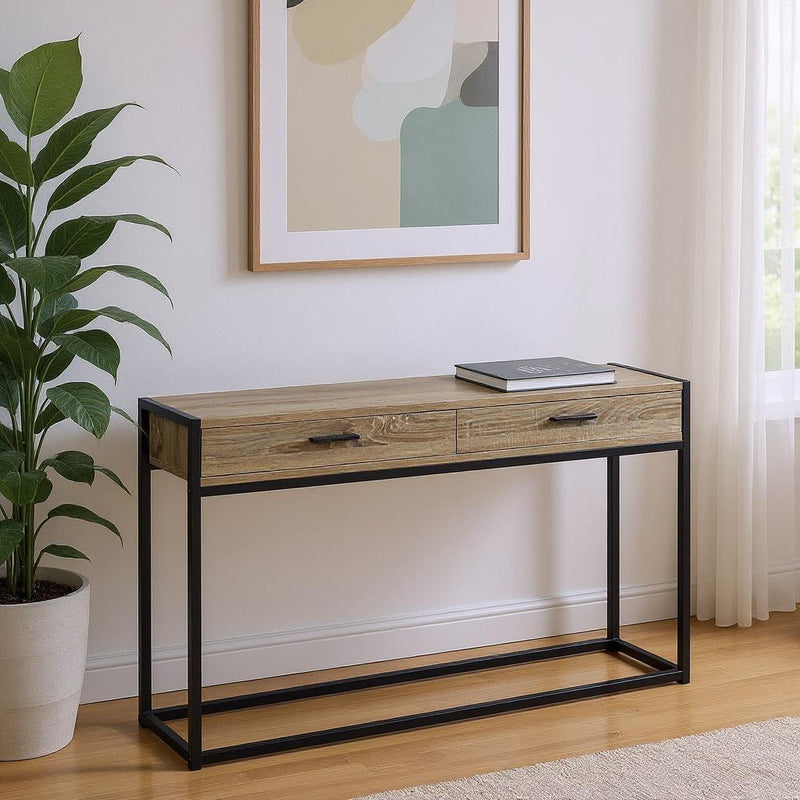 48" Frame Console Table - Taupe And Black