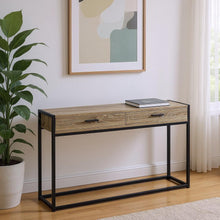 Load image into Gallery viewer, 48" Frame Console Table - Taupe And Black

