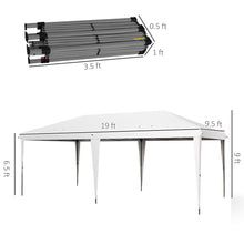 Load image into Gallery viewer, Outsunny - 10' x 19.2' Pop Up Canopy Tent, Heavy Duty Tent For Parties, Outdoor Instant Gazebo Sun Shade Shelter With Carry Bag For Catering, Events, Wedding, Backyard Bbq
