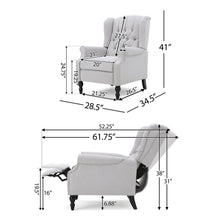 Load image into Gallery viewer, Tufted Arm Chair Recliner
