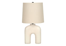 Load image into Gallery viewer, Geometric Table Lamp With Beige Empire Shade - Cream
