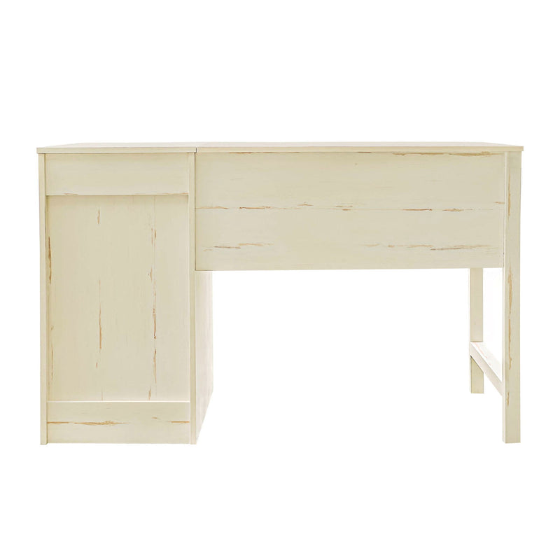 Wall Mounted Pedestal Writing Desk - Antiqued White