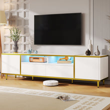 Load image into Gallery viewer, TV Stand For TVs Up To 80&quot;, Entertainment Center With 2 Shelves And LED Lights
