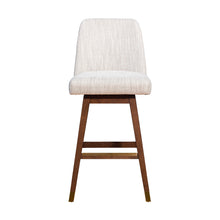 Load image into Gallery viewer, Solid Wood Swivel Bar Height Bar Chair - Beige And Brown
