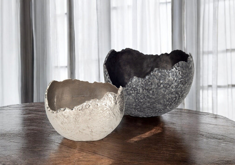 Decorative Bowls (Set of 2) - Gray / Silver