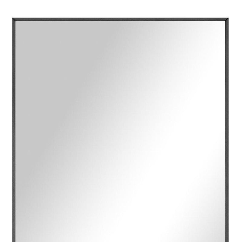 Aluminum Wall Mounted Leaning And Freestanding Framed Full Length Mirror - Black