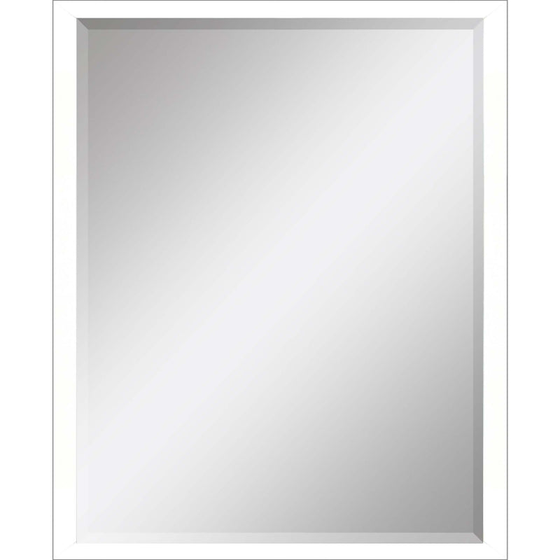 50" Solid Wood Framed Accent Mirror - White