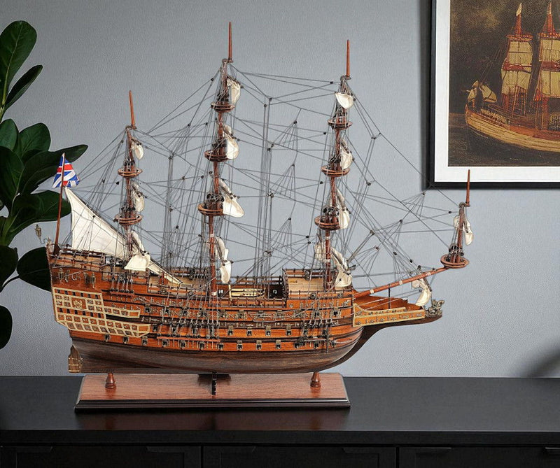 Hand Painted Boat (401925) - Brown