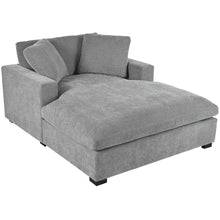 Load image into Gallery viewer, Oversized Chaise, Lounge Chair Classic Design, Soft Fabric, Durable Frame With Solid Wood Legs
