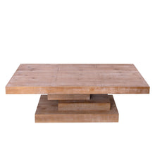 Load image into Gallery viewer, Modern Rustic Coffee Table, Rectangular Center Table For Living Room - Natural Wood Wash / Rustic
