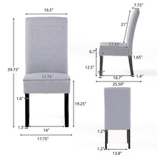 Load image into Gallery viewer, Amaranthine - Upholstered Dining Chair With High Back And Wood Legs (Set of 2) - Light Gray
