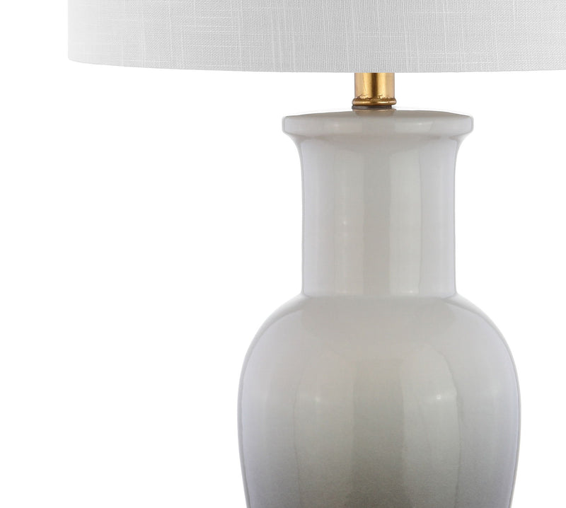 32" Novelty Table Lamp With Drum Shade - Gold / White