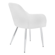 Load image into Gallery viewer, Upholstered Faux Leather Dining Arm Chairs (Set of 2) - White
