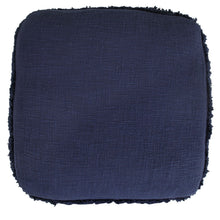Load image into Gallery viewer, Cotton Square Ottoman 18" - Blue
