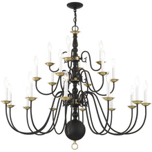 Load image into Gallery viewer, 37" Multi Light Dimmable Chandelier With Shades - Black
