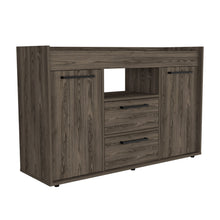 Load image into Gallery viewer, Two Drawer Sideboard With Two Doors - Dark Brown

