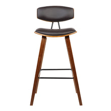 Load image into Gallery viewer, Solid Wood Low Back Counter Height Bar Chair - Brown / Black
