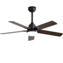 Load image into Gallery viewer, Modern Ceiling Fan With 3 Color Dimmable Light 5 Blades Remote Control Reversible Dc Motor For Bedroom - Black
