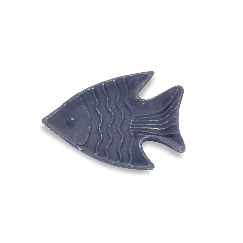 8" Angel Fish Cast Iron Vanity Tray - Blue