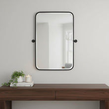 Load image into Gallery viewer, 36" Metal Adjustable Framed Accent Mirror - Black

