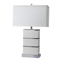 Load image into Gallery viewer, Modern Table Lamp With USB - White And Silver
