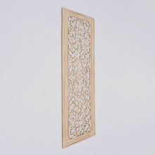 Load image into Gallery viewer, Floral Hand Carved Mandala Rectangular Wall Decor Accent - Gold / White
