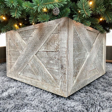 Load image into Gallery viewer, Weathered Whitewash Christmas Tree Collar - Natural / Gray / White
