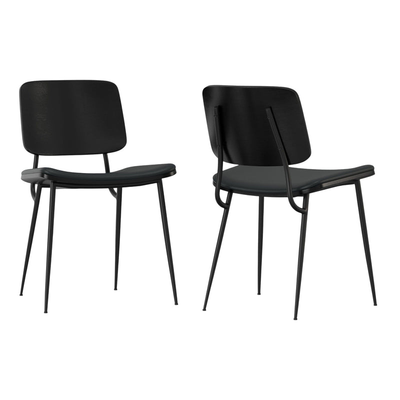 Dining Parsons Chairs (Set of 2) - Black