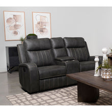 Load image into Gallery viewer, Forrest - Motion Reclining Loveseat With Console - Gray
