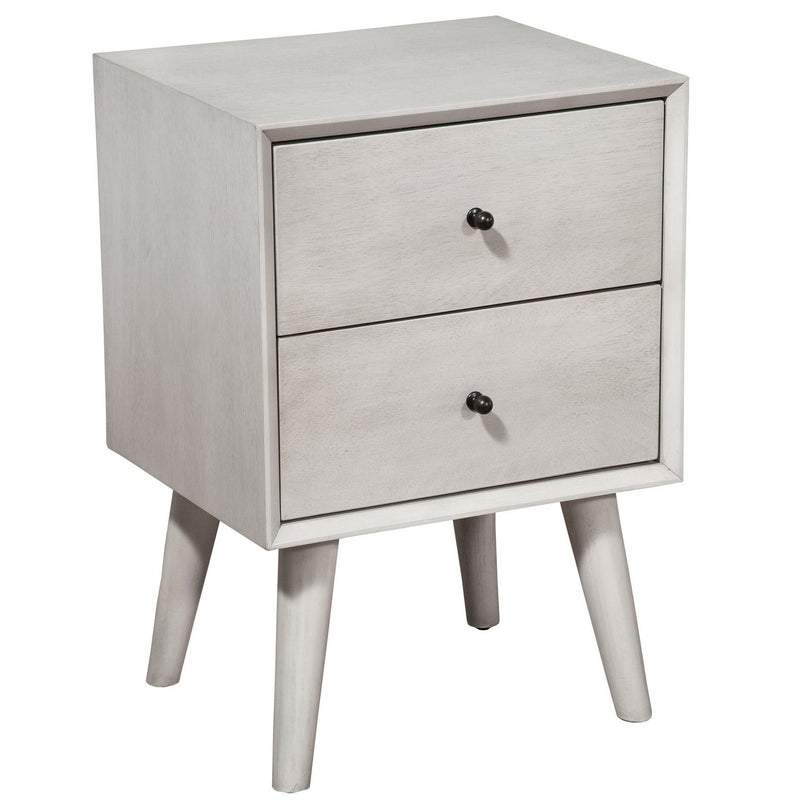 Century Modern Wood 2 Drawer Nightstand - Gray