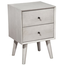 Load image into Gallery viewer, Century Modern Wood 2 Drawer Nightstand - Gray
