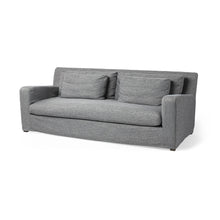 Load image into Gallery viewer, Slipcovered Fabric Sofa With Toss Pillows - Dark Gray
